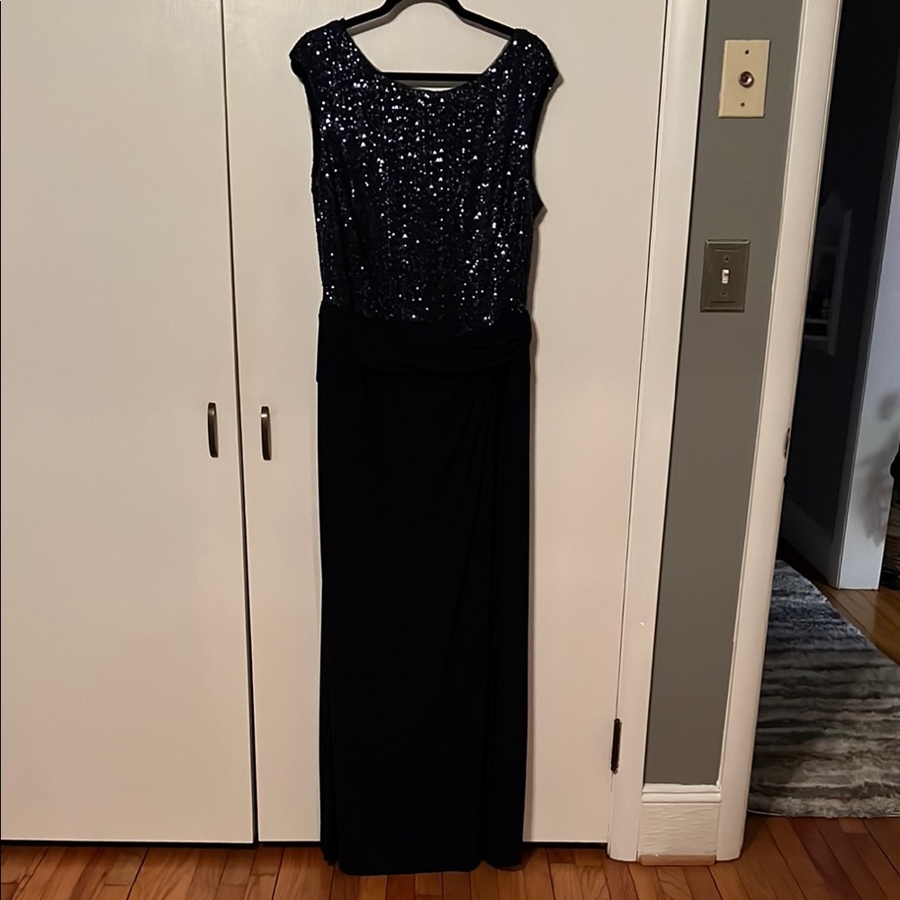 Ralph Lauren Black Embellished Gown for Wedding Guest